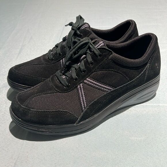 Grasshoppers Get Fit Performance Platforms Black Slip On Shoes Size 11 B29 - Picture 1 of 10